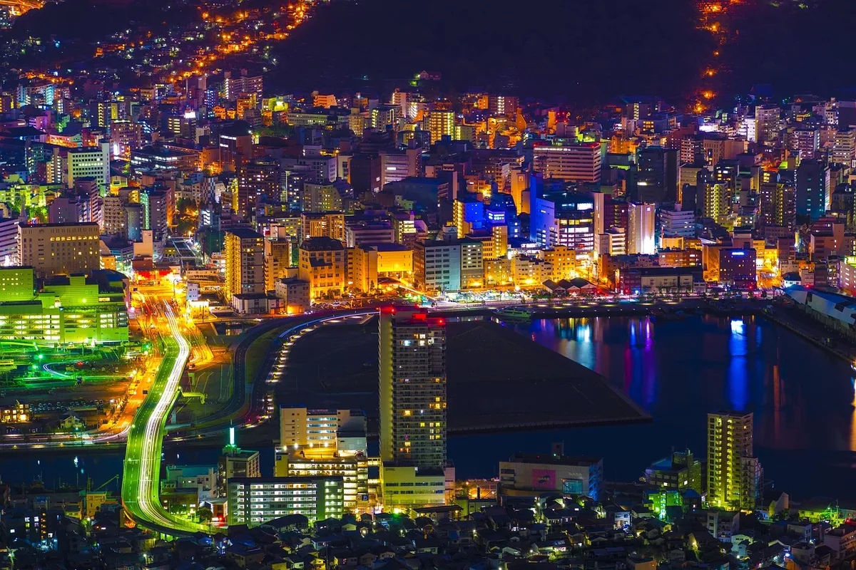 night view, nagasaki, japan, kyushu, the world's three major night views, cityscape, nagasaki, nagasaki, nagasaki, japan, japan, japan, japan, japan, kyushu